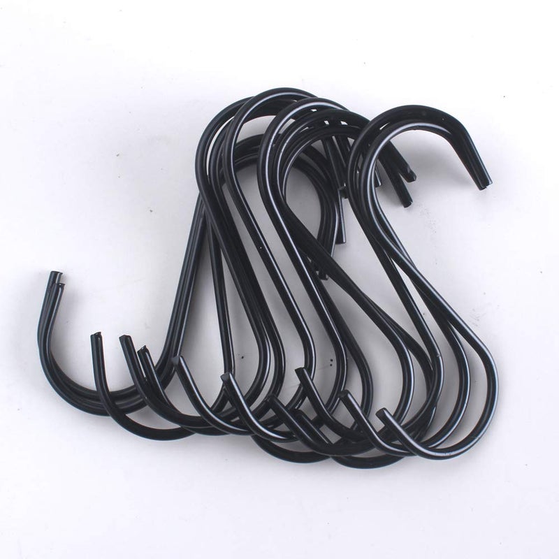 WARMBUY 30 Pack Black S Hooks Utility Hooks for Hanging Kitchen Pans Pots, Closet Clothes, Plants Bags Towels - Image 5